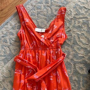 Anthropologie Orange & Pink Shrimp Dress